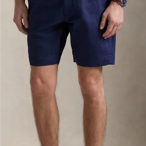 Polo by Ralph Lauren Navy Blue Flat Front Shorts - Picture 10 of 11